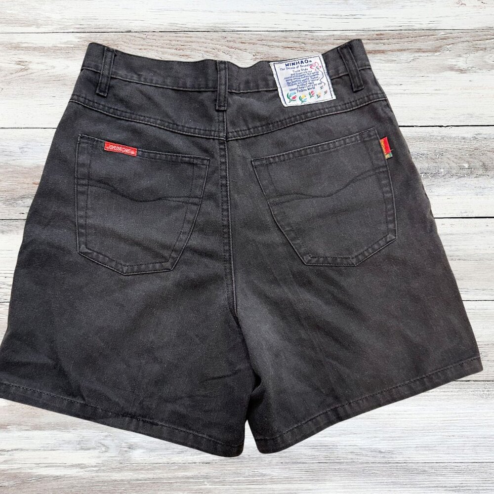 Jordache Vintage 1990's 90's Button Fly High Rise Bermuda Minhao Mom Shorts Sz M